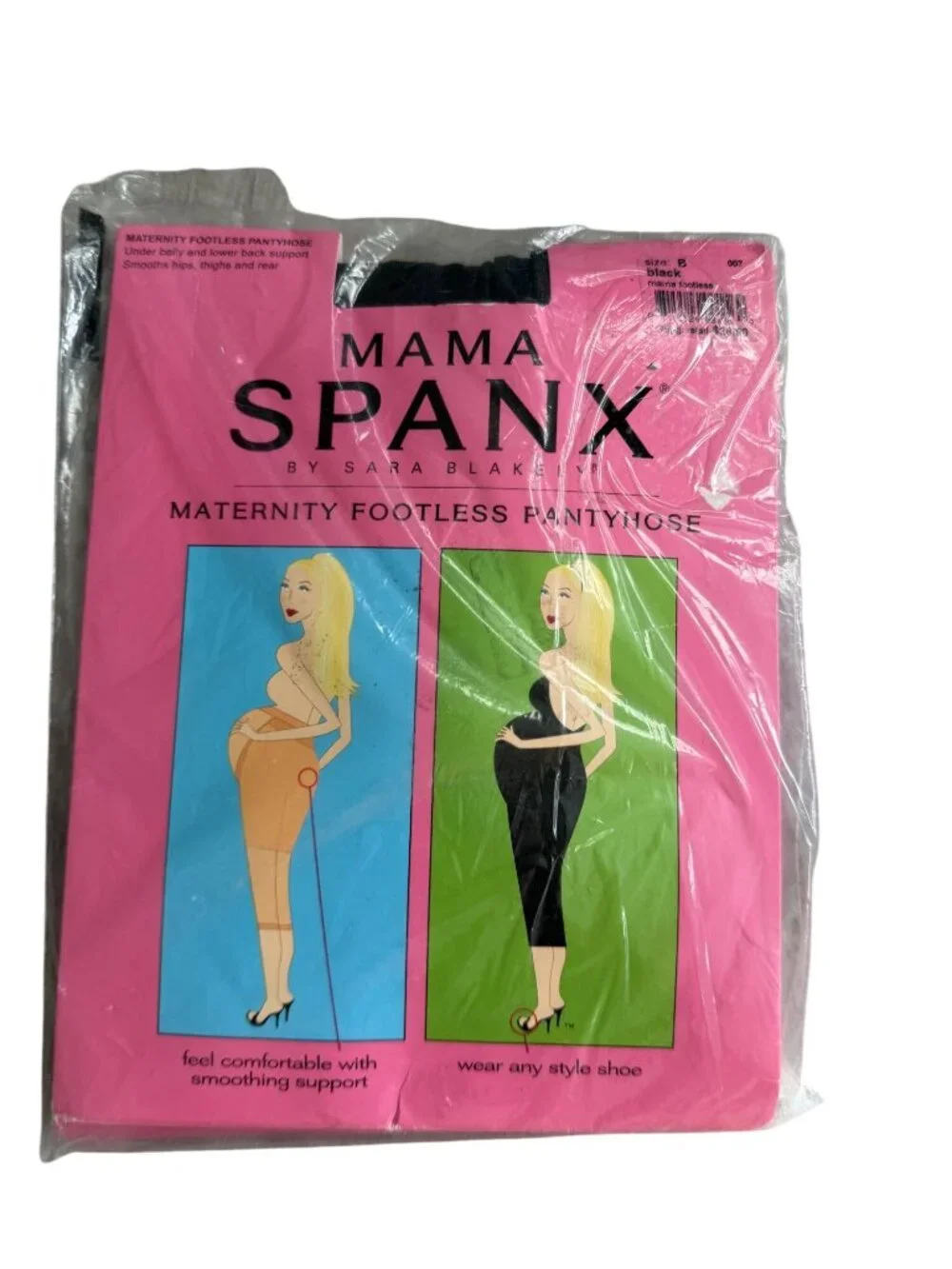 SPANX Mama Black Footless Maternity Tights Size B NEW NWT